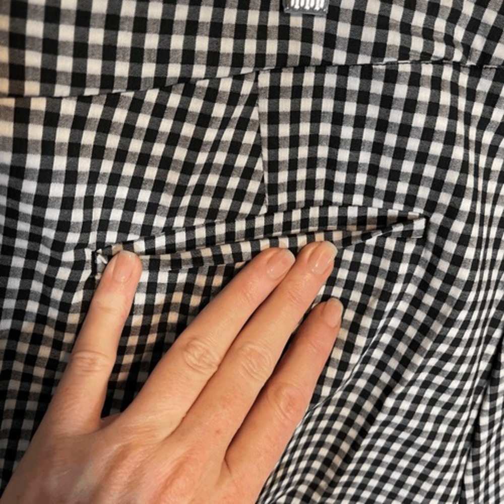 Lauren Ralph Lauren LRL‎ Plaid Slim Fit Stretch Cropped Pants Black White 22W - Picture 6 of 11